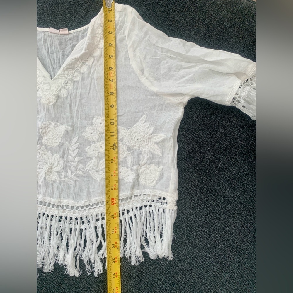 Melrose and Market White Fringe Top - Picture 7 of 7